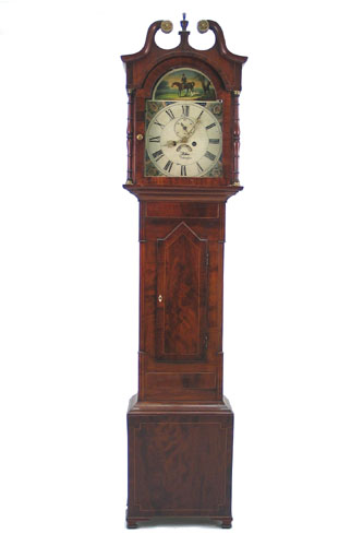 Appraisal: VICTORIAN MAHOGANY TALL CASE FLOOR CLOCK Hallam Sons clock workshops