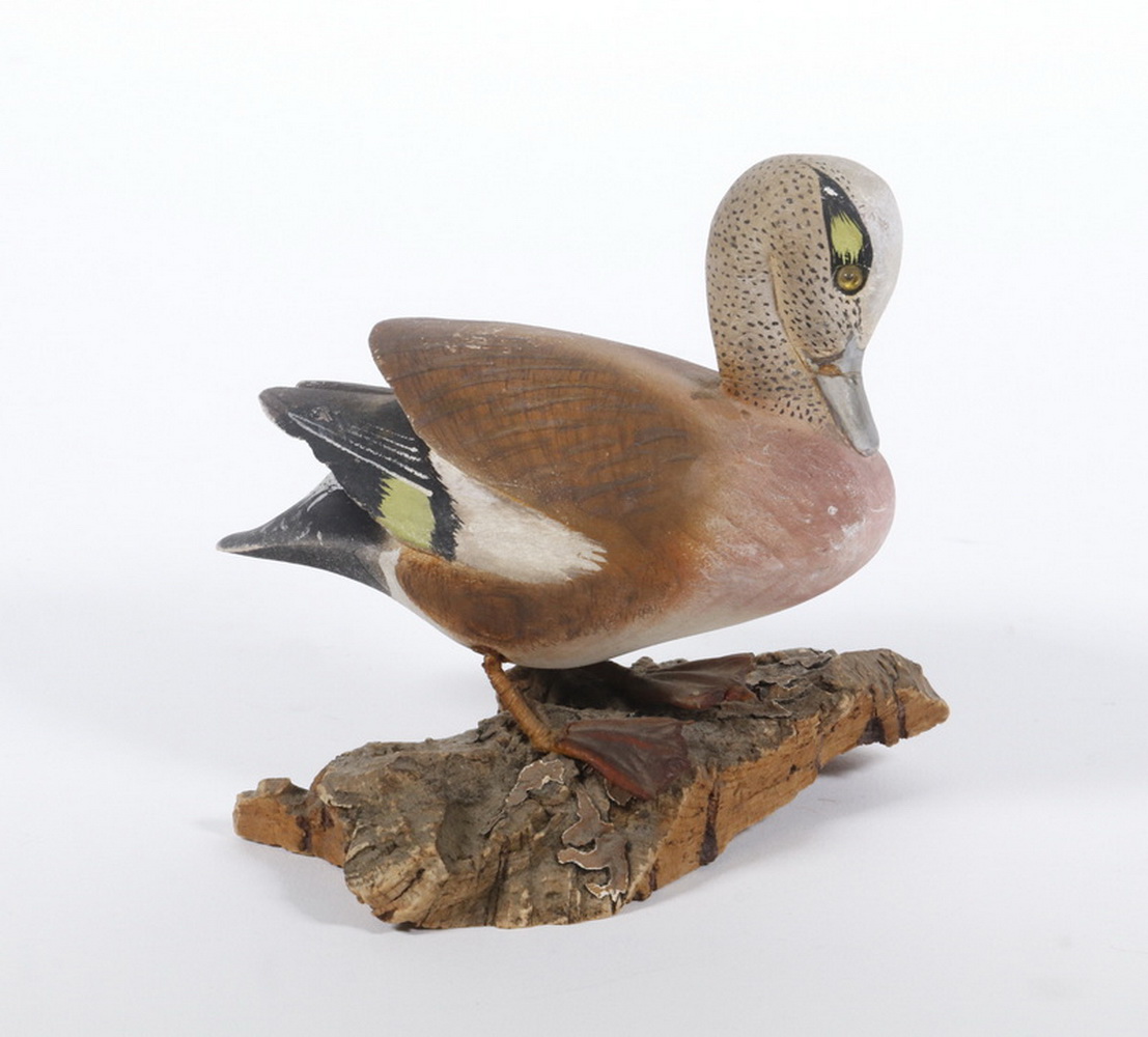 Appraisal: MINIATURE DUCK DECOY Baldpate also known as an American wigeon