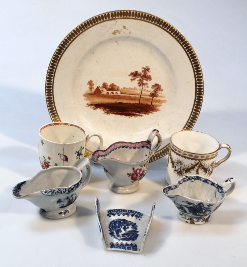 Appraisal: Various thC and later porcelain to include a Caughley blue