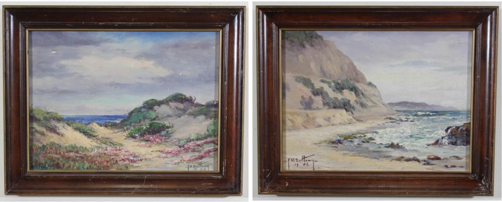 Appraisal: FRANCIS HARVEY CUTTING California Iowa - two oil paintings coastal