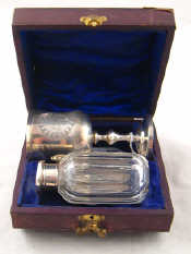 Appraisal: A William IV travelling silver Communion set in original fitted