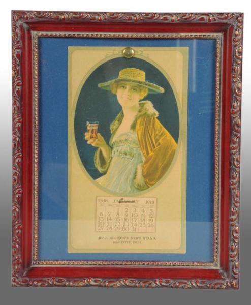 Appraisal: Coca-Cola June Caprice Calendar Description Framed under glass Only very