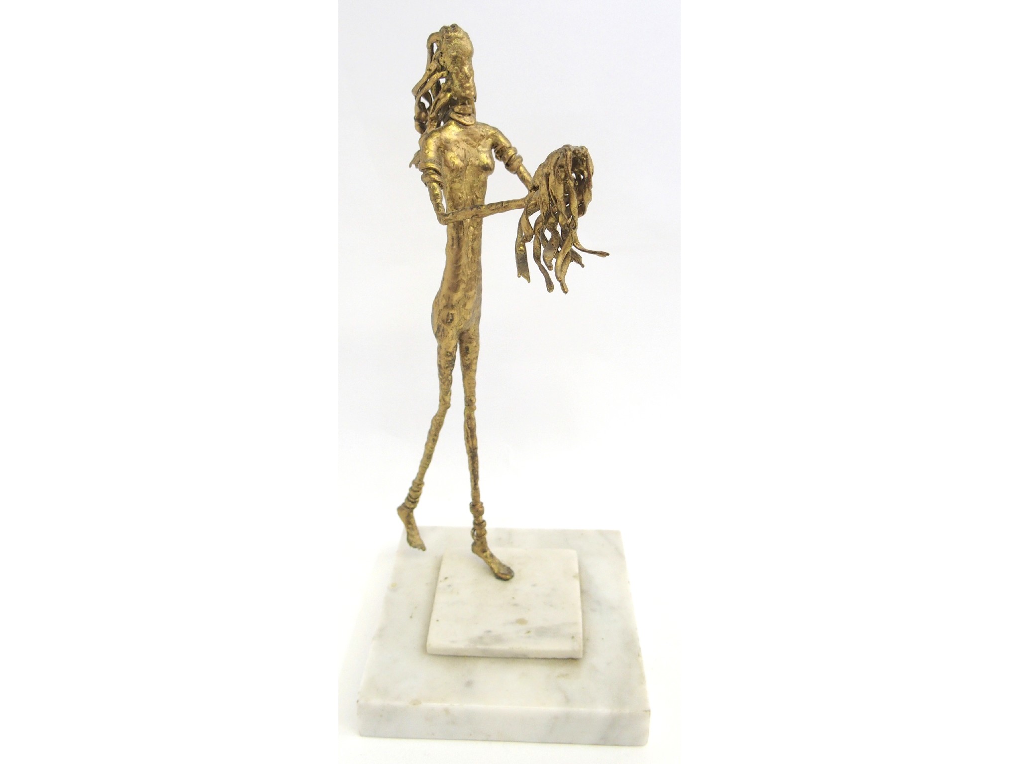 Appraisal: Gilt bronze figure on marble base