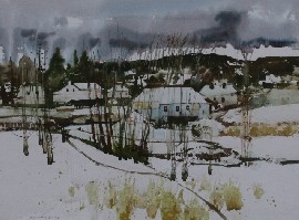 Appraisal: Frank McNamara - Landscape watercolour signed 'Frank McNamara' lower left