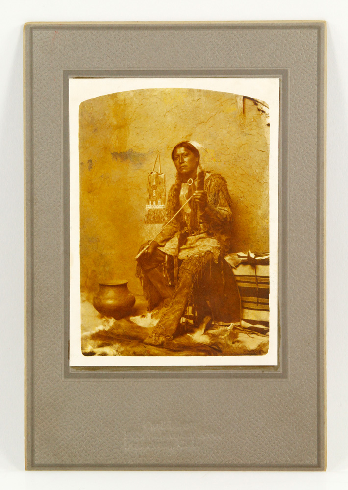 Appraisal: - Cabinet Card of Native American Man Cabinet card of