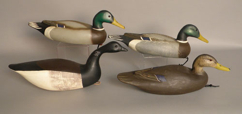 Appraisal: Three Fowlers Point duck decoys late th c to include