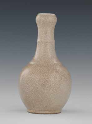 Appraisal: An Asian Beige Glazed Pottery Vase Apprx - H bulbous