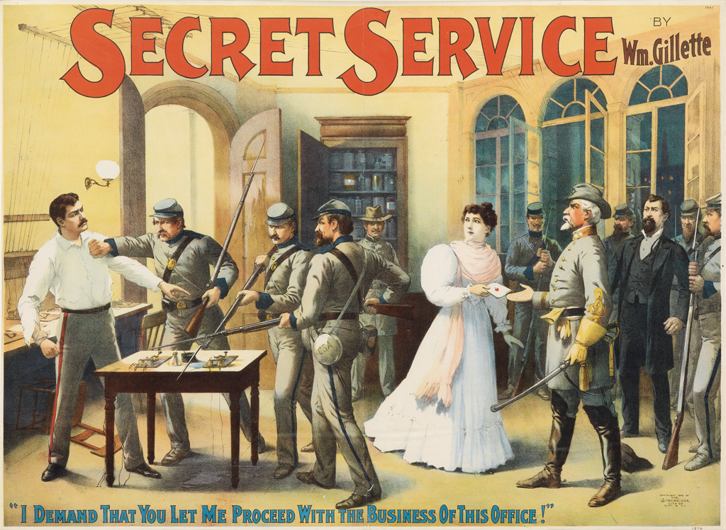 Appraisal: DESIGNER UNKNOWN SECRET SERVICE BY WM GILLETTE Circa x inches