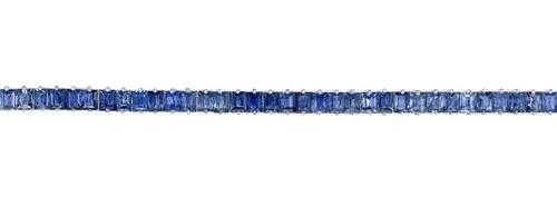 Appraisal: SAPPHIRE BRACELET G BELIN ca White gold Decorative Rivi re