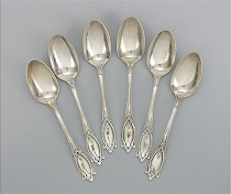 Appraisal: Six Sterling Spoons by George W Shiebler Co ca late