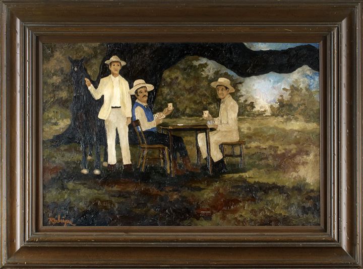 Appraisal: George Rodrigue American Louisiana b Mississippi Card Sharp oil on