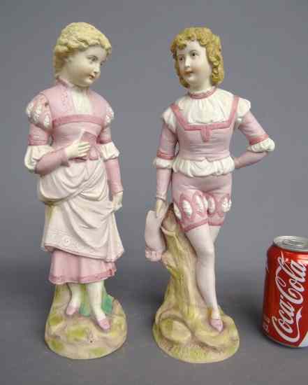 Appraisal: Pair early bisque Heubach figures '' Ht