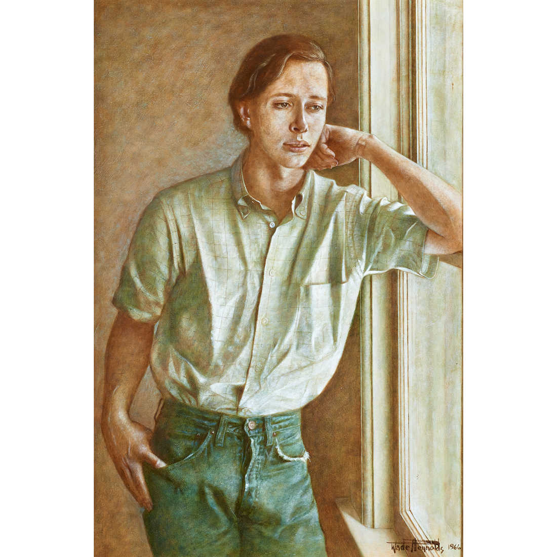 Appraisal: PAINTING WADE REYNOLDS Wade Reynolds American - Young Man Looking