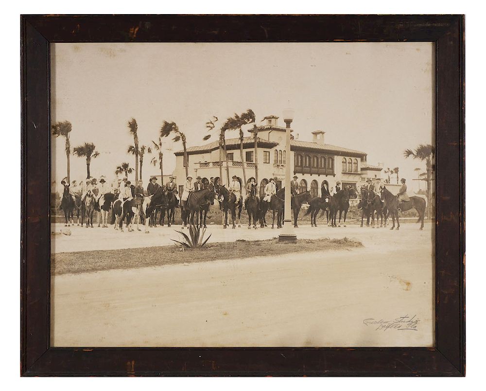 Appraisal: DAYTONA BEACH Courson Studio Photograph Antique photographic print of men