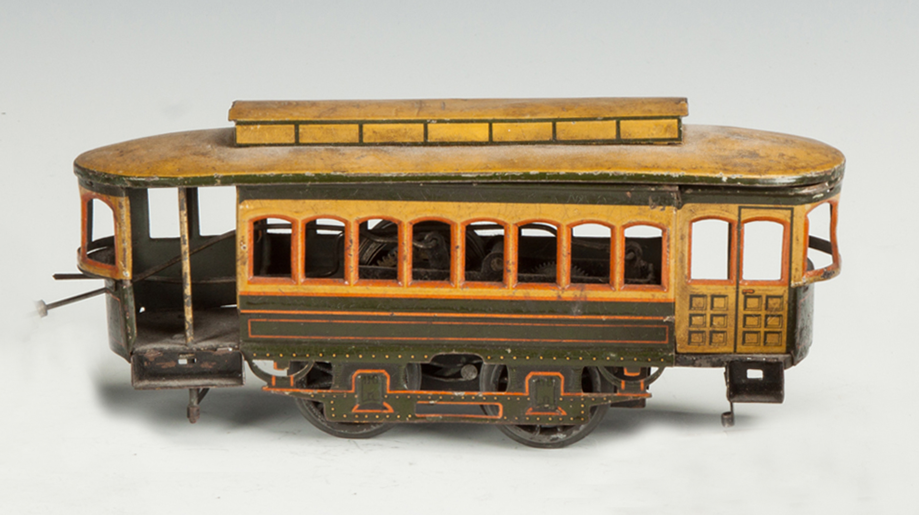 Appraisal: Bing Clockwork Tin Lithograph Trolley Car