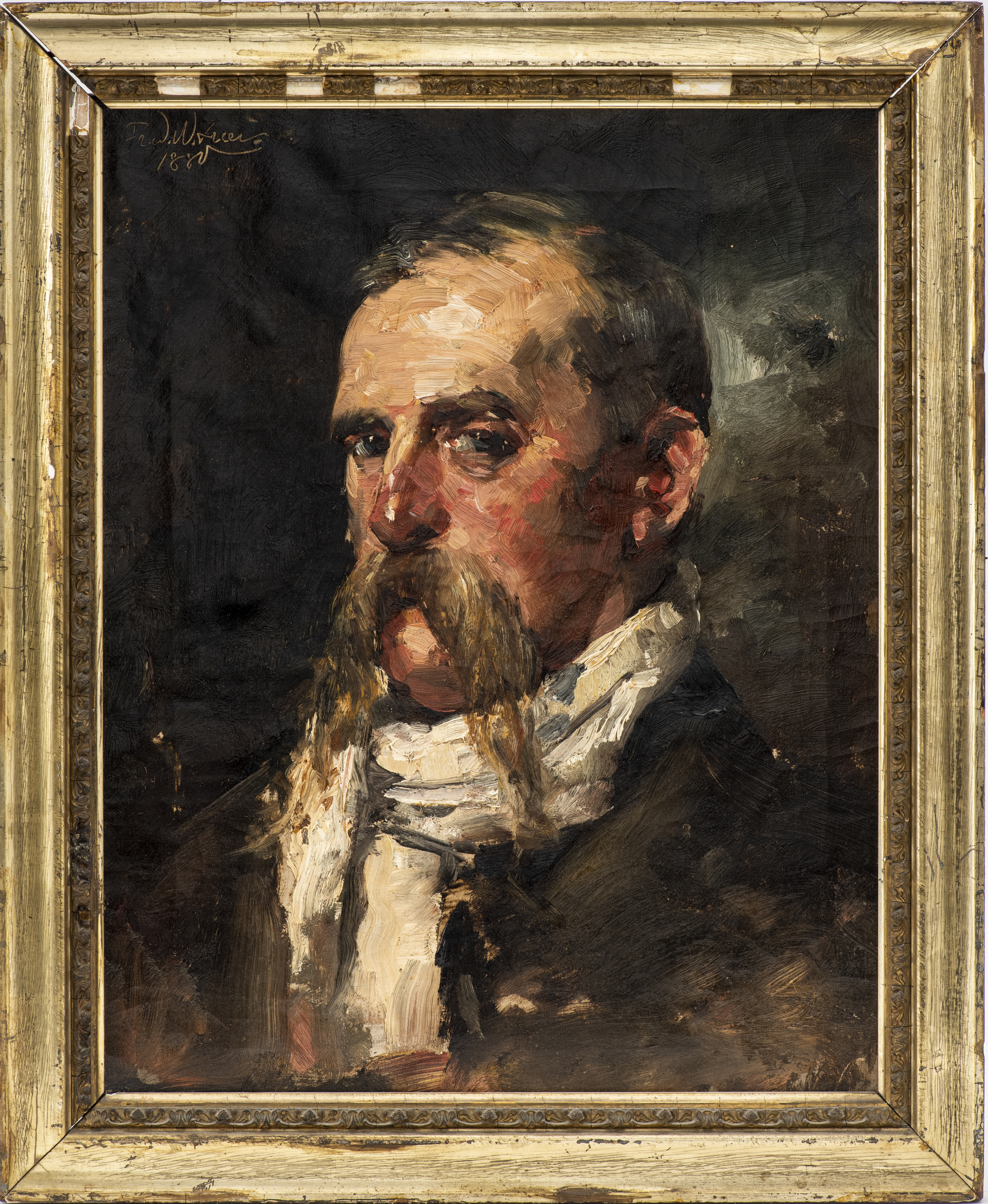 Appraisal: FREDERICK W FREER PORTRAIT OF A MAN OIL ON CANVAS