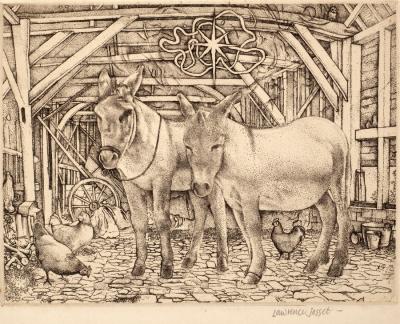 Appraisal: Lawrence Josset - A collection of etchings mostly on Christmas