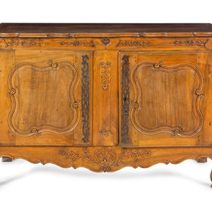 Appraisal: A Louis XV Provincial Walnut Serving Cabinet th Century Height