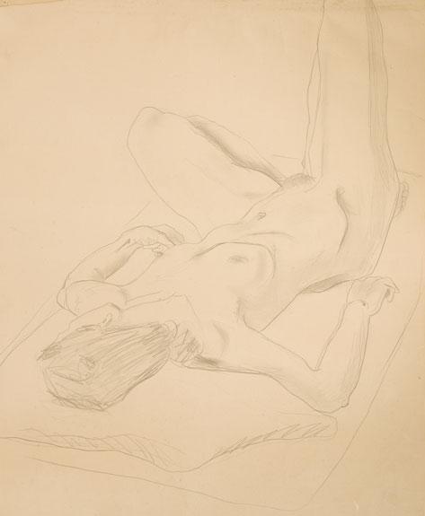 Appraisal: ULI NIMPTSCH RA A reclining female nude pencil x and