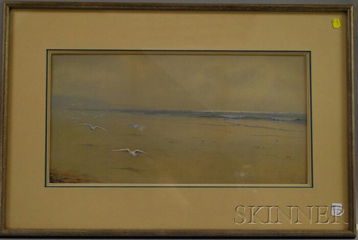 Appraisal: Lionel Walden American - Seagulls on the Shore Signed Lionel