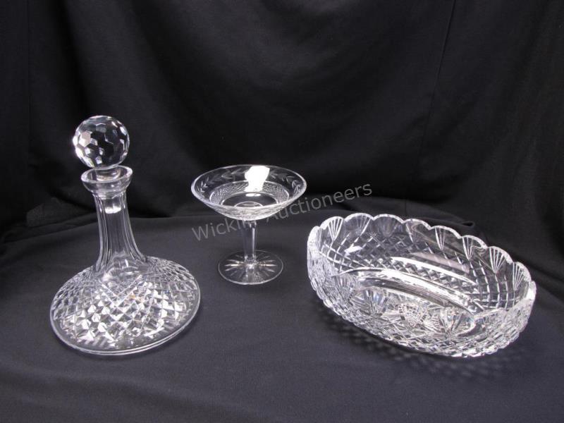 Appraisal: Group of Crystal including Waterford compote Waterford oval bowl and