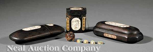 Appraisal: A Group of Chinese and Japanese Accessories including three Chinese