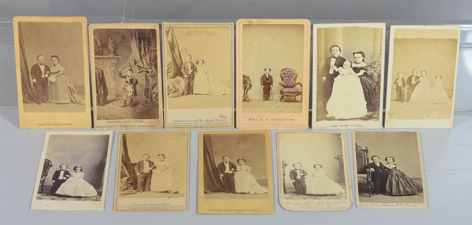 Appraisal: Ephemera performers Commodore Nutt Tom Thumb Major Houghton eleven photos