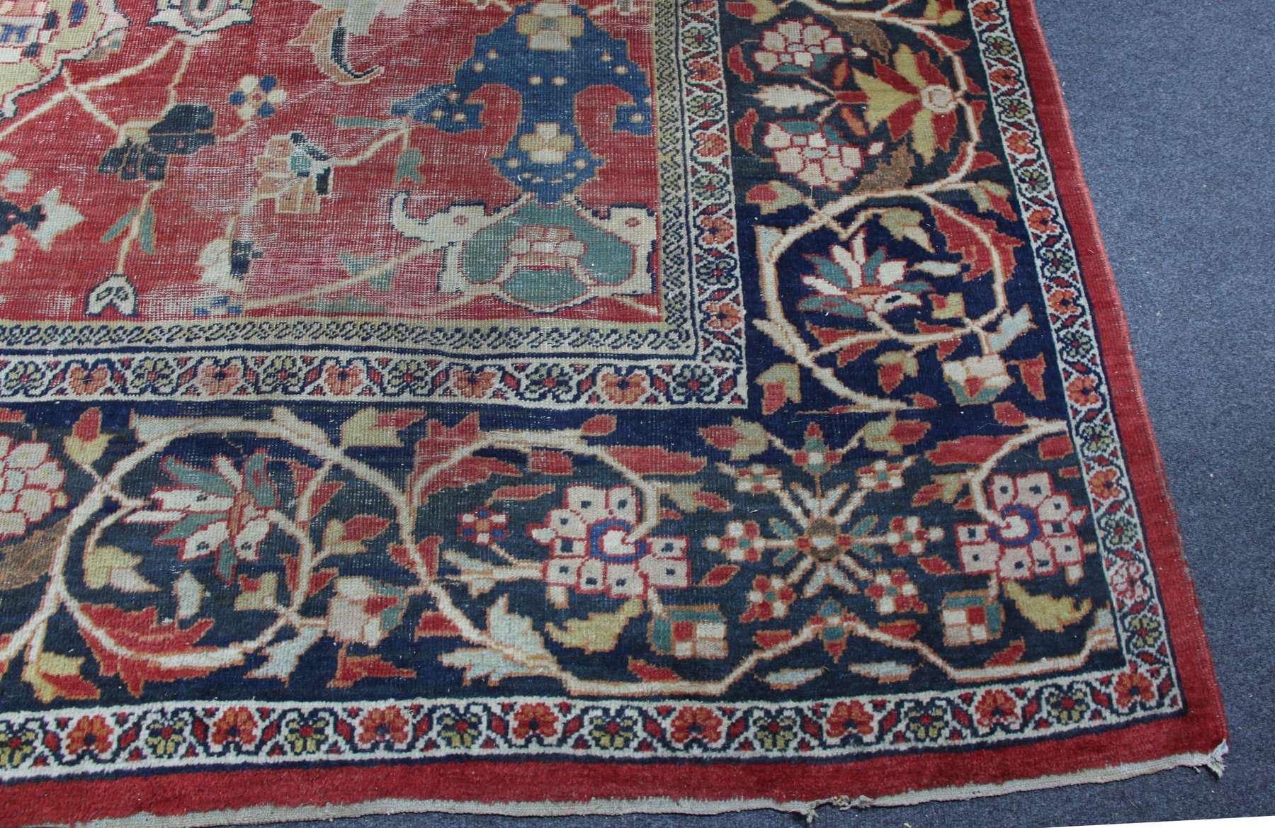 Appraisal: A Ziegler Mahal carpet the scarlet field with palmette design