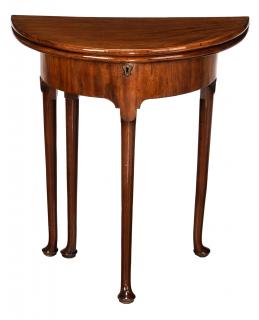 Appraisal: George I Mahogany Folding Games Table British early th century