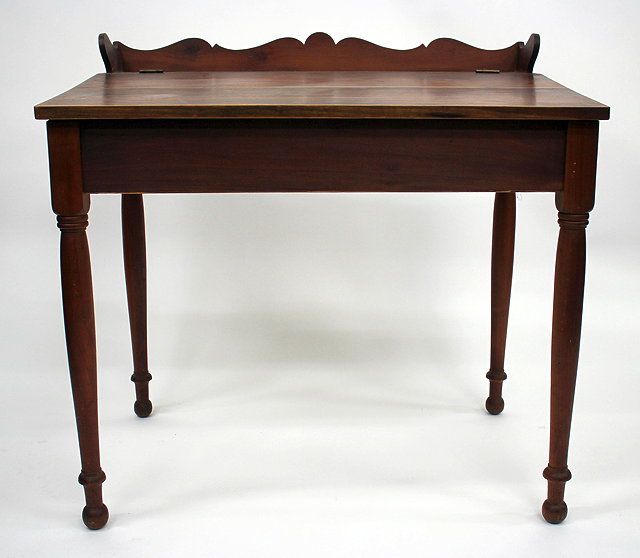 Appraisal: AN AMERICAN CHERRY WOOD DESK the fall front with interior