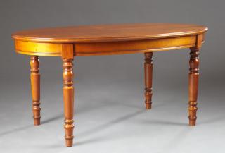 Appraisal: French Louis Philippe Style Carved Cherry Dining T French Louis