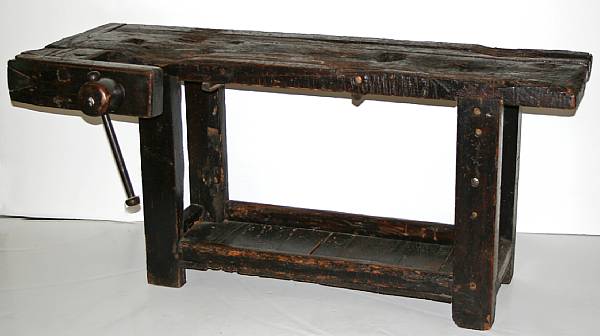 Appraisal: A French carpenter's work bench th century in oak and