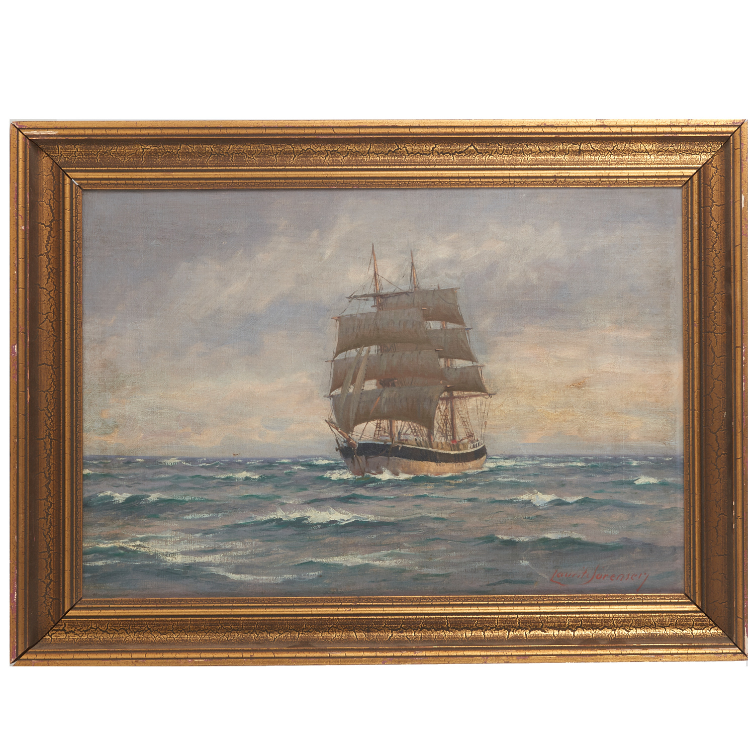 Appraisal: LAURITZ SORENSEN MARITIME PAINTING Lauritz Sorensen Danish - Square Rigger