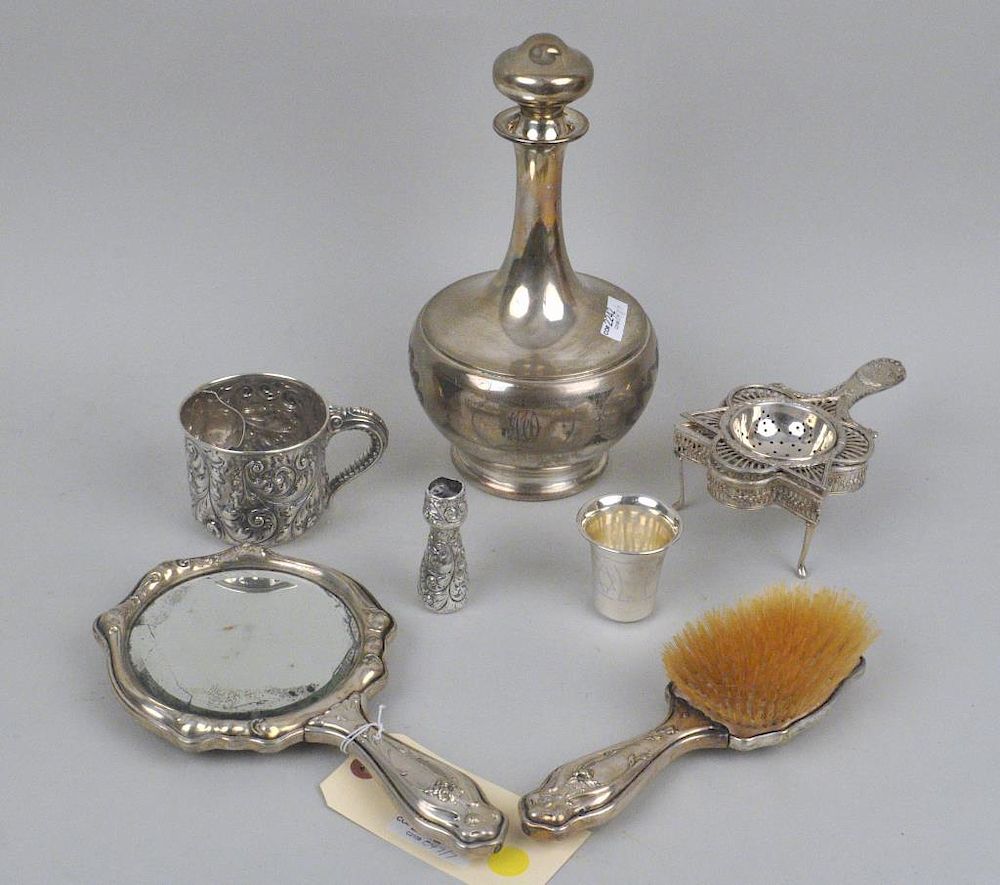 Appraisal: Group Seven Small Sterling Silver Items comprising sterling a Woodside