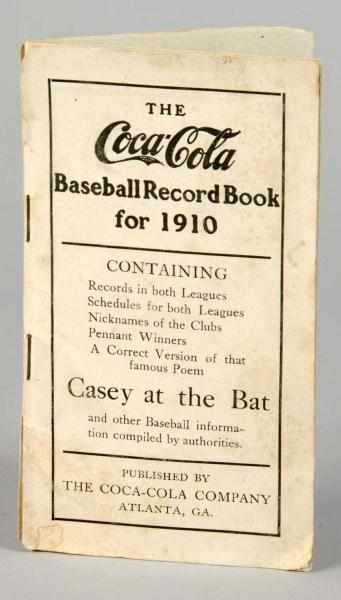 Appraisal: Coca-Cola Baseball Record Book for Description Nice booklet with ads