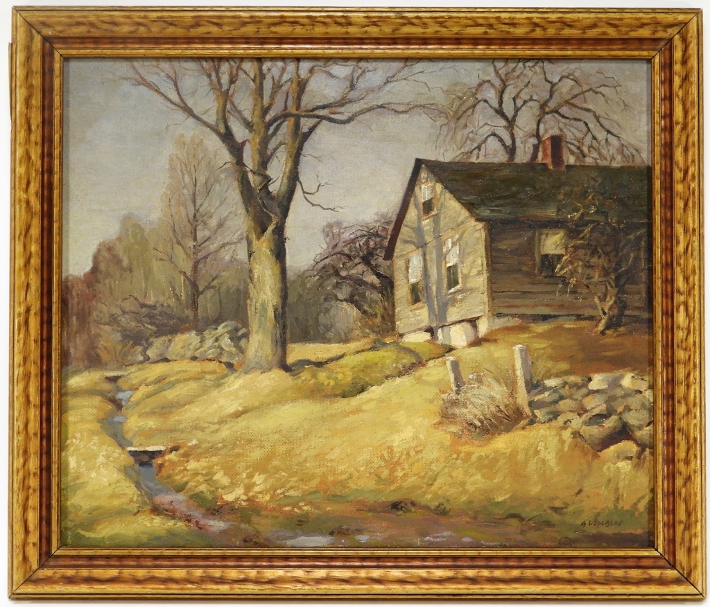 Appraisal: ALEX POPLASKI IMPRESSIONIST LANDSCAPE PAINTING Connecticut Russian Federation - Depicting