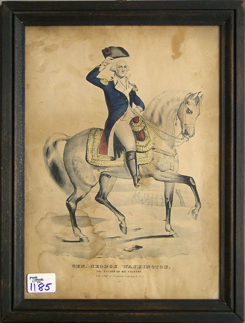 Appraisal: N Currier lithograph of General George Washington x