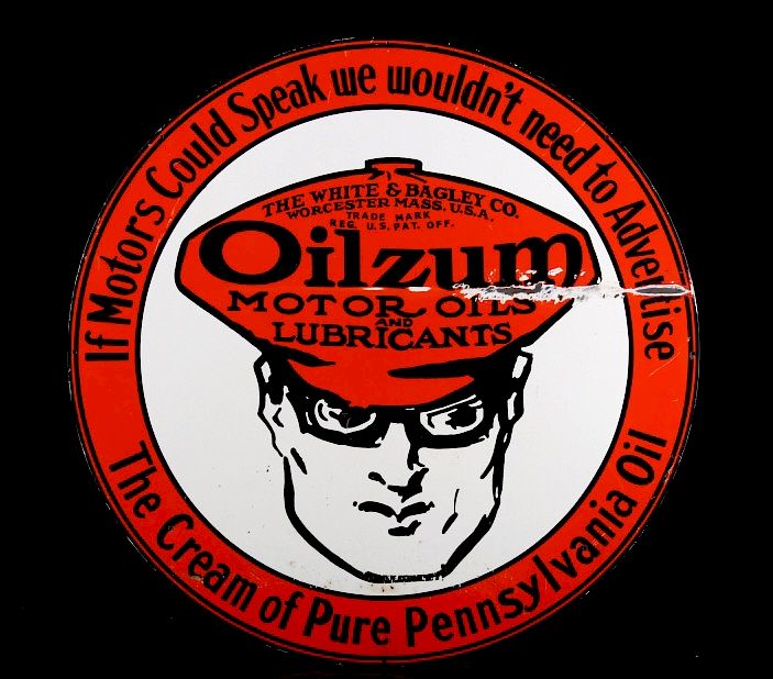 Appraisal: Old Style Oilzum Motor Oil Metal Single Sided Sign For