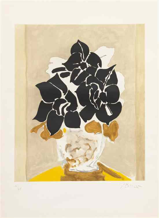 Appraisal: Georges Braque French - Les Amaryllis color etching and aquatint