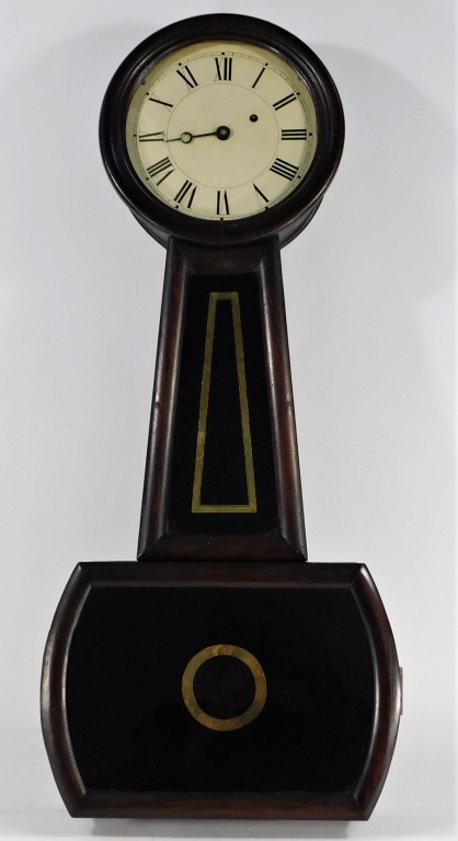 Appraisal: HOWARD DAVIS BOSTON MODEL MAHOGANY WALL CLOCK Massachusetts Circa White