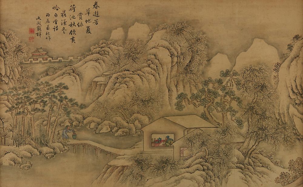 Appraisal: Qing Chinese Landscape Painting Chinese painting on paper likely th-early