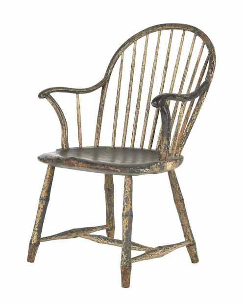 Appraisal: Philadelphia bowback Windsor chair attributed to the workshop of John