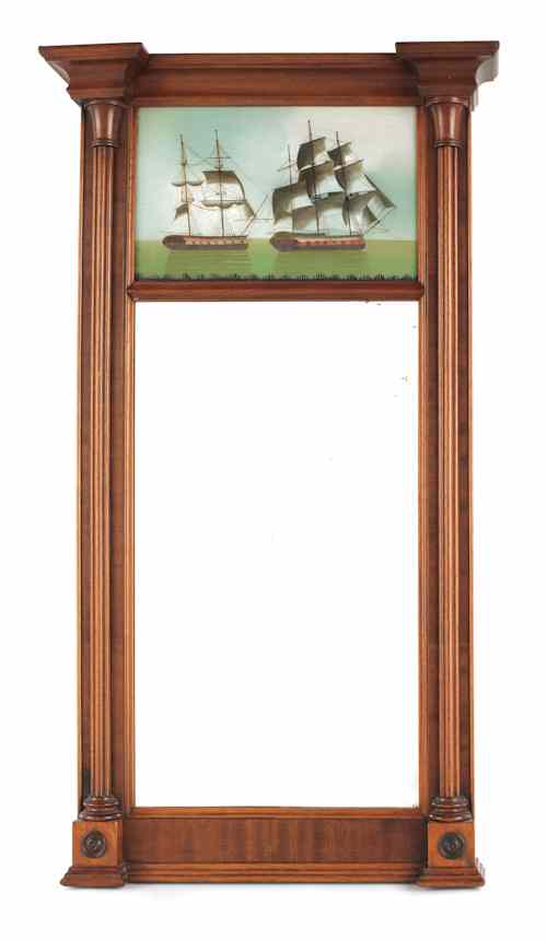 Appraisal: Federal mahogany mirror ca l w