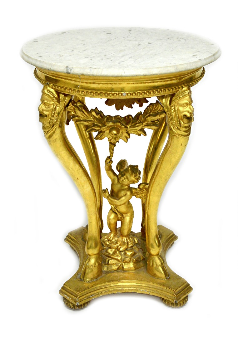 Appraisal: A late th century Italian centre table the circular marble