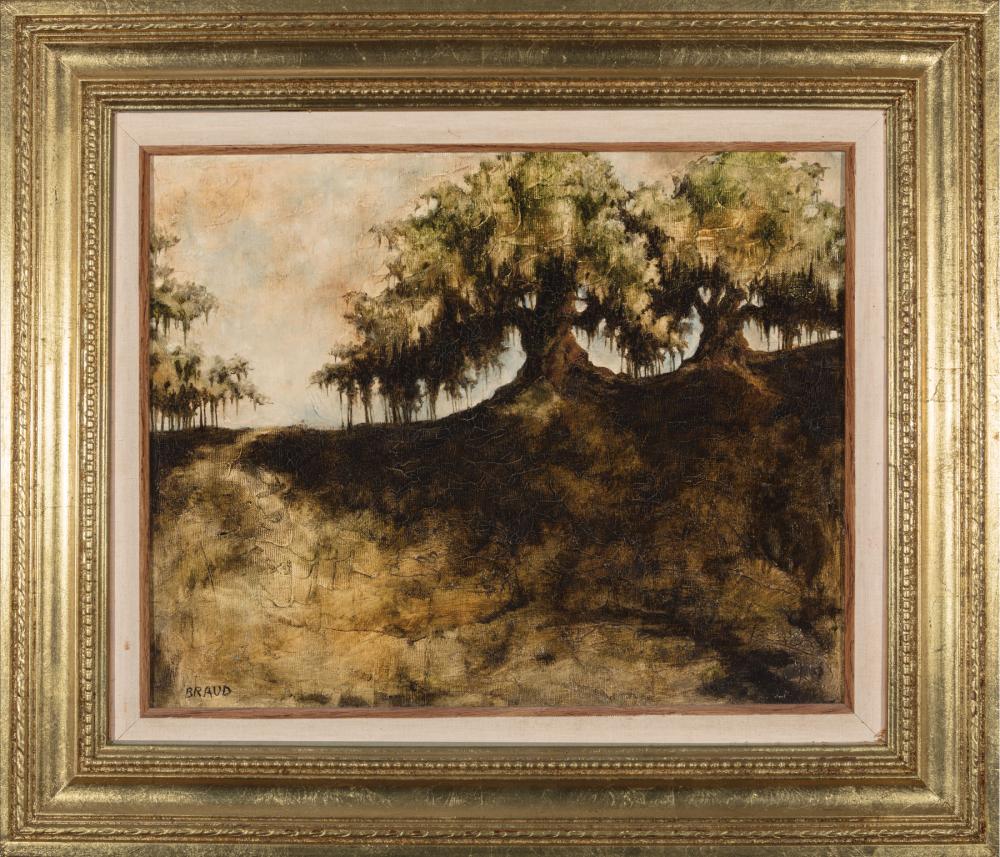 Appraisal: Nolan Braud American Louisiana th c Bayou Landscape with Live