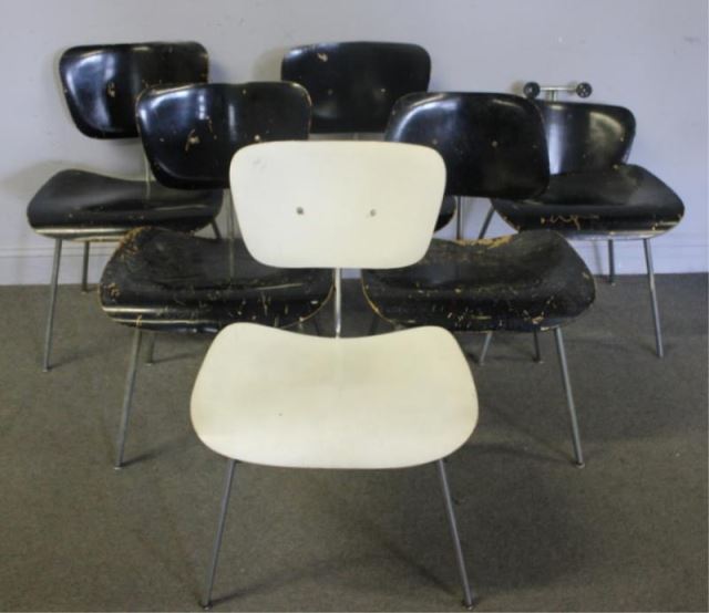 Appraisal: Midcentury Set of Eames DSW Chairs In as is condition