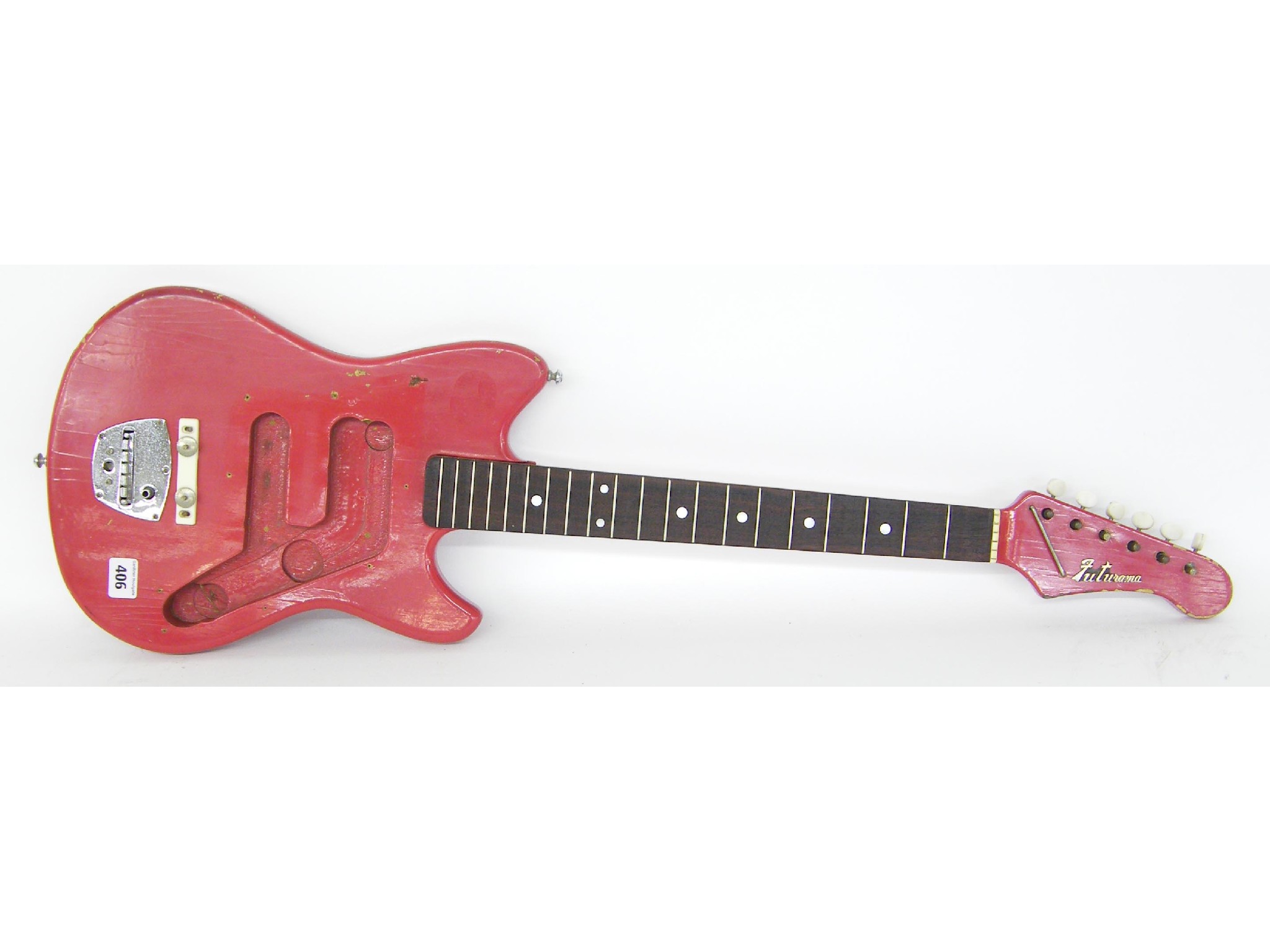 Appraisal: Futurama guitar project with red finish