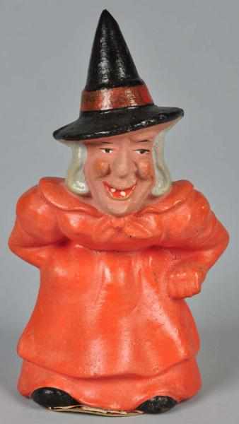 Appraisal: Composition Witch Candy Container Description German Great facial expression Intact