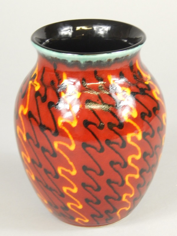 Appraisal: A Poole pottery vase in Delphis style decorated with a