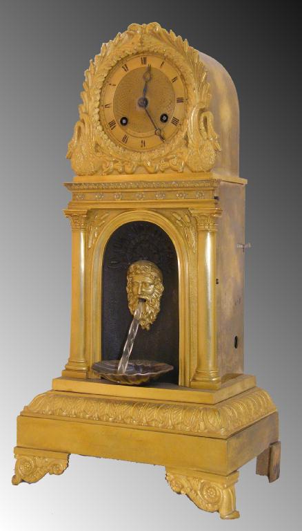 Appraisal: French ormolu two train mantel clock the movement with outside